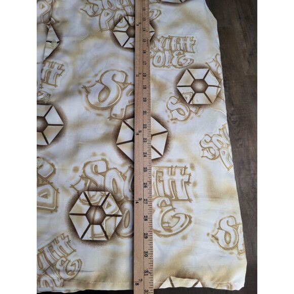 SOUTHPOLE Mens XL Button Up Short Sleeve Shirt Print y2k Streetwear Graffiti - Picture 6 of 8